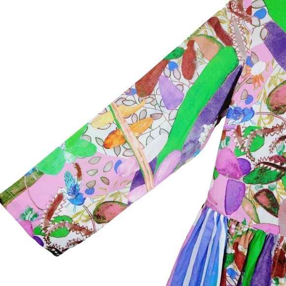 Soler London Romantic III Henley Button Midi Dress Size M/L Borgo Magic Pink - Picture 9 of 12